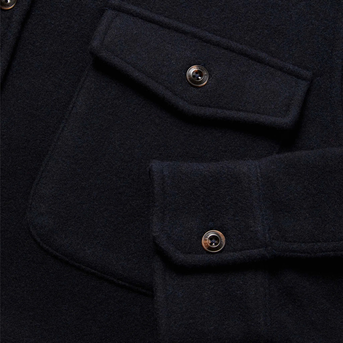 The Maritime Shirt Jacket in Navy Wool