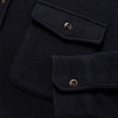 The Maritime Shirt Jacket in Navy Wool