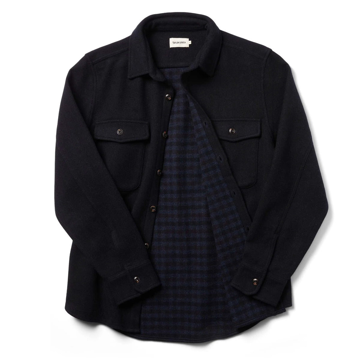 The Maritime Shirt Jacket in Navy Wool