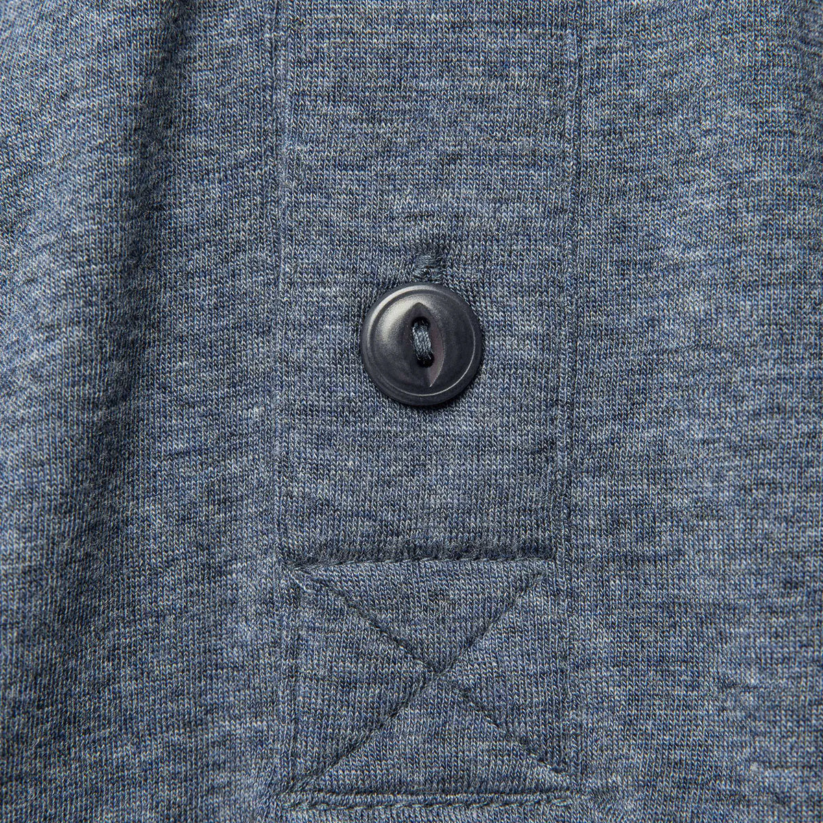 The Merino Henley in Heather Blue
