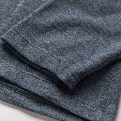 The Merino Henley in Heather Blue