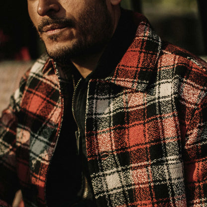 The Ojai Jacket in Garnet Plaid Wool