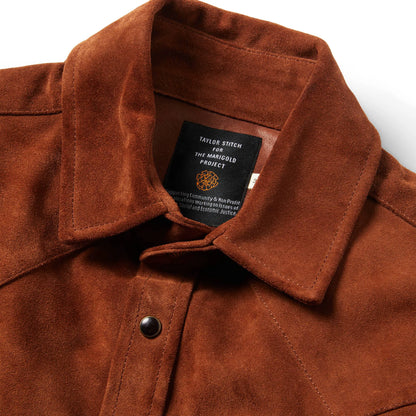 The Western Shirt in Espresso Suede