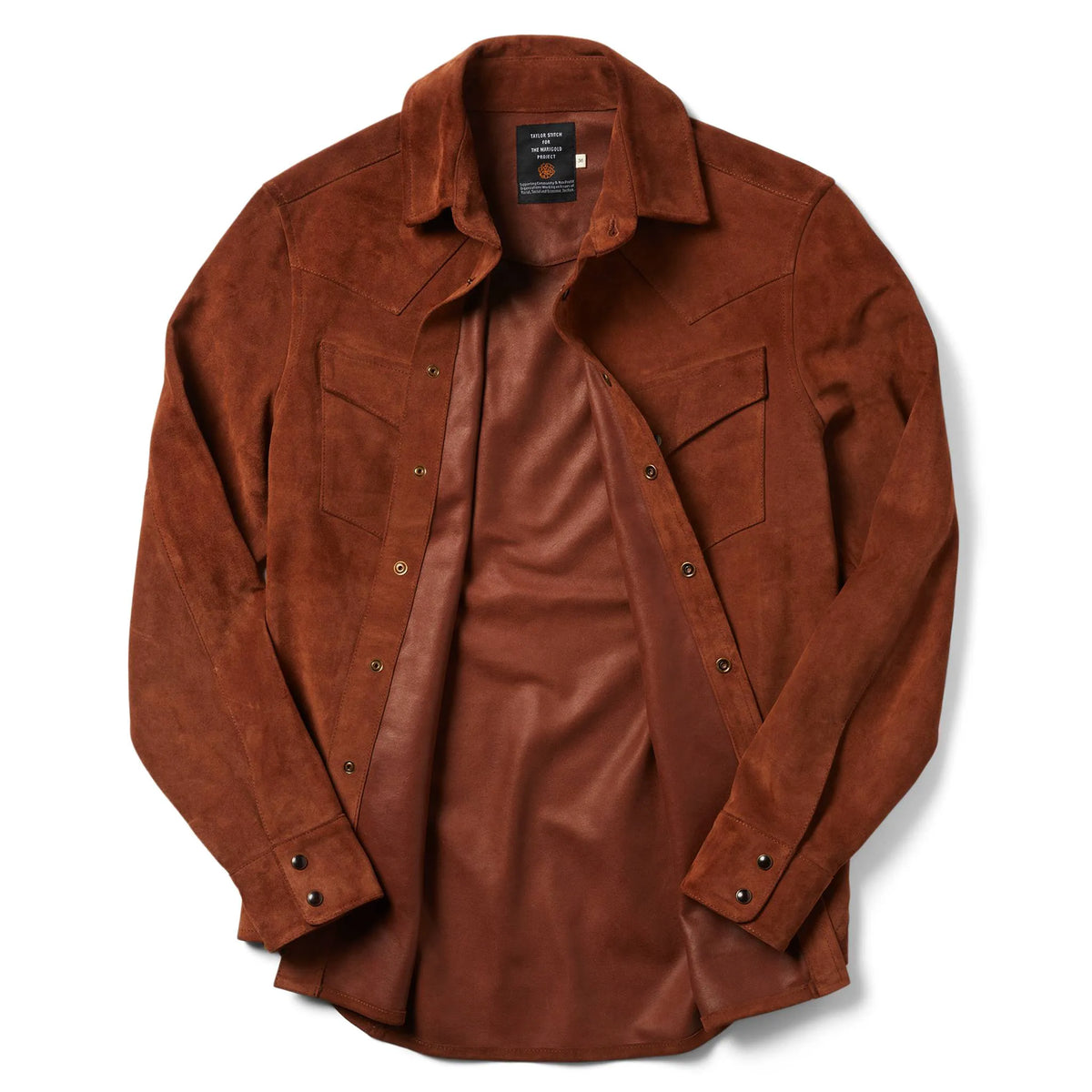 The Western Shirt in Espresso Suede