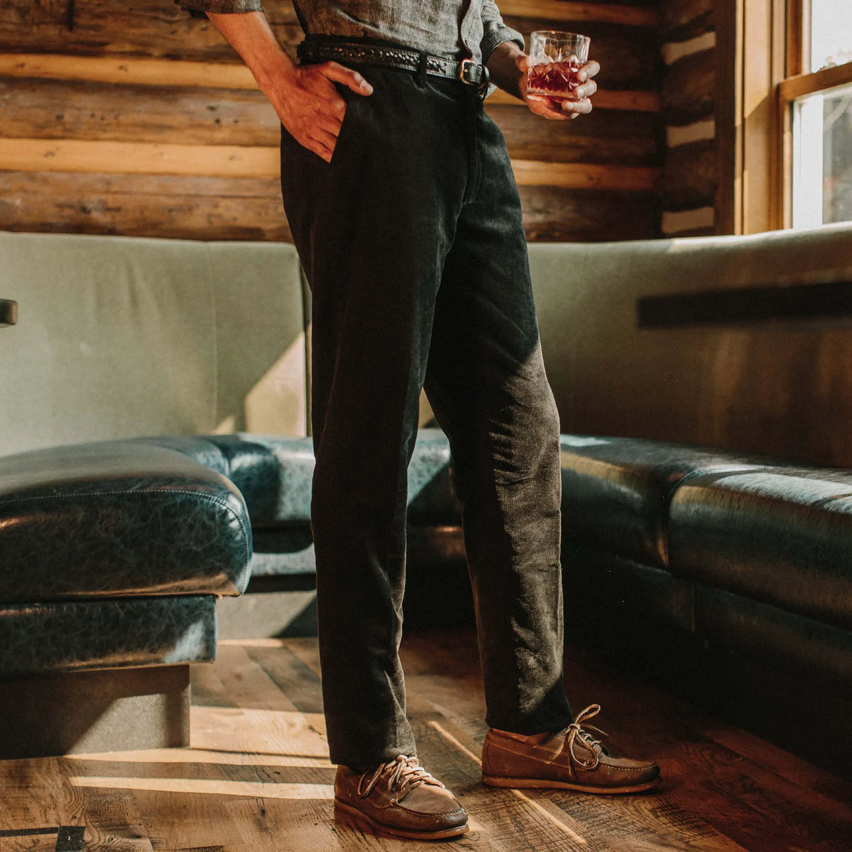 The Sheffield Trouser in Coal Cord