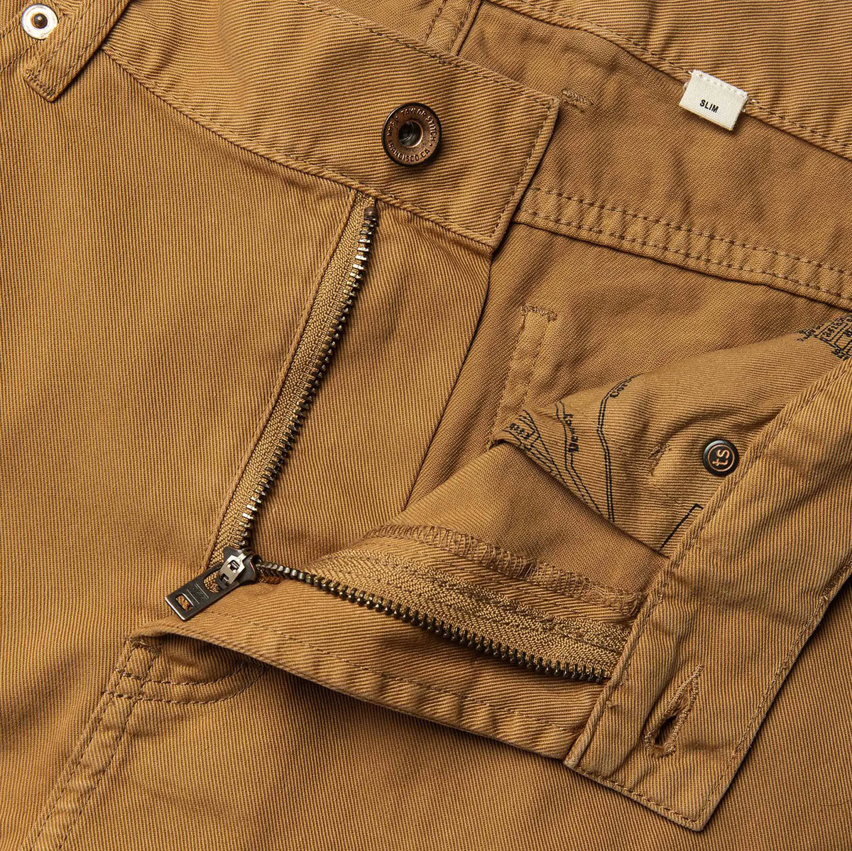 The Slim All Day Pant in British Khaki Selvage