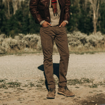 The Slim All Day Pant in Espresso Selvage