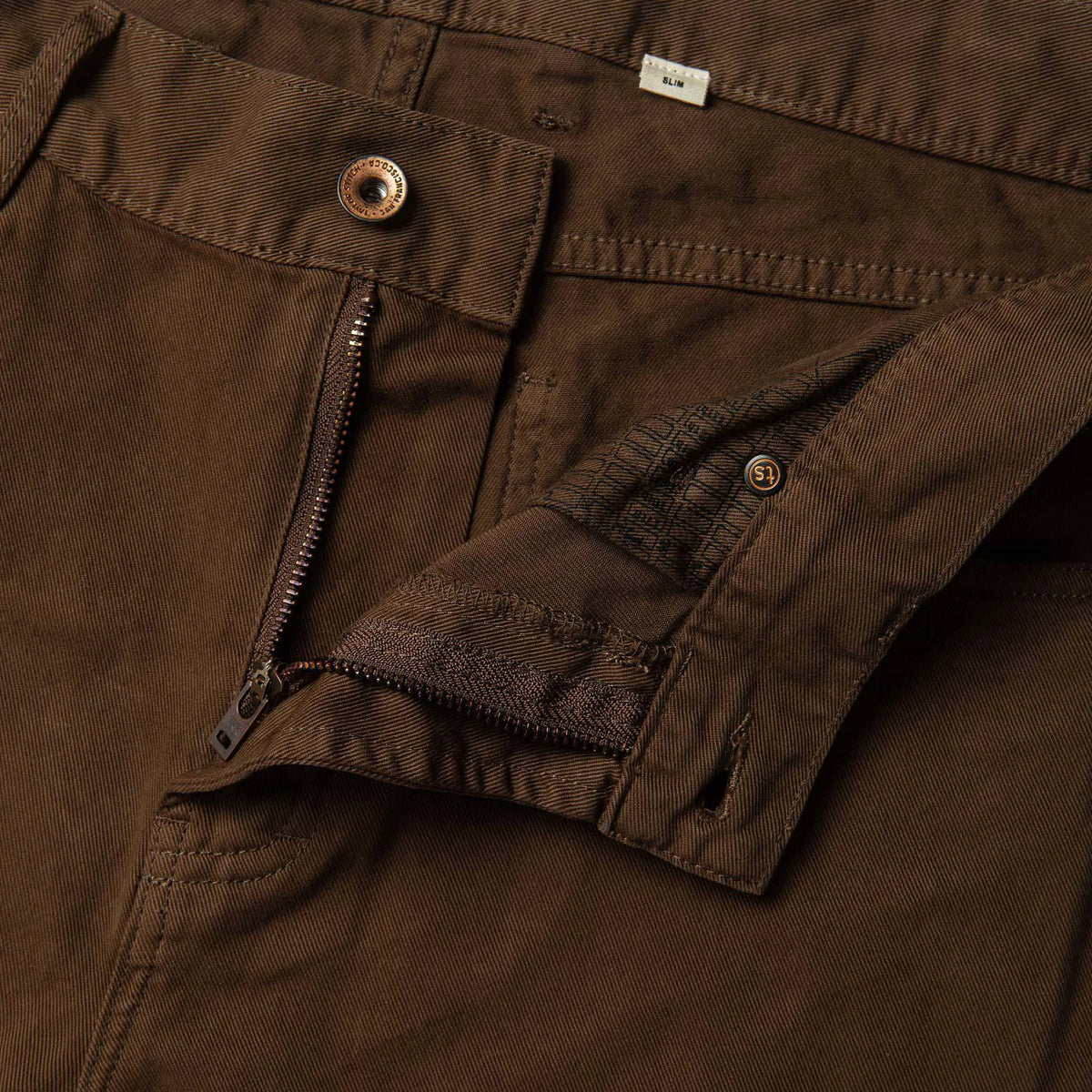 The Slim All Day Pant in Espresso Selvage