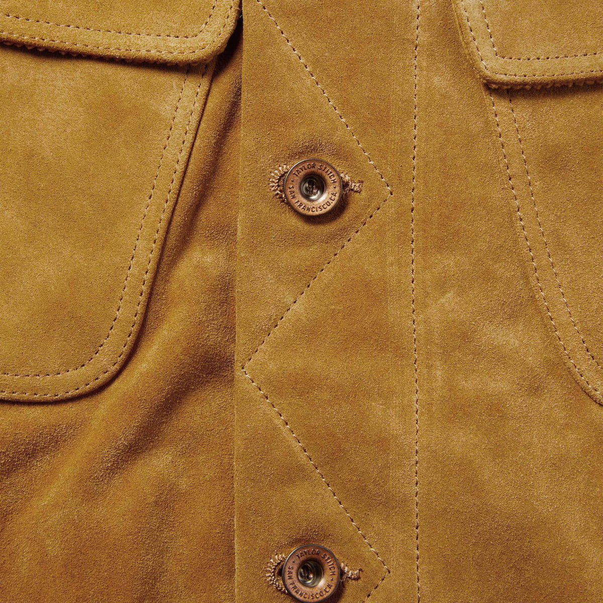 The Lined Long Haul Jacket in Sand Suede