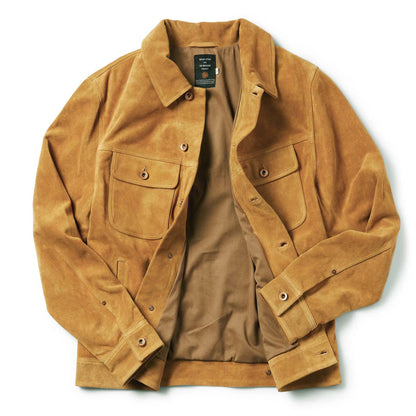 The Lined Long Haul Jacket in Sand Suede