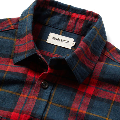 The Utility Shirt in Brushed Red Plaid