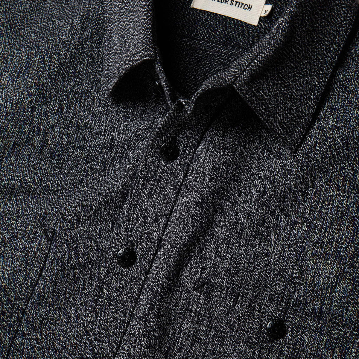 The Utility Shirt in Salt and Pepper Twill