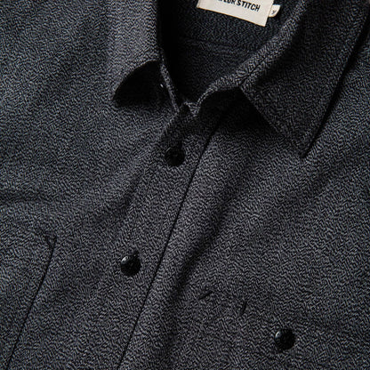 The Utility Shirt in Salt and Pepper Twill