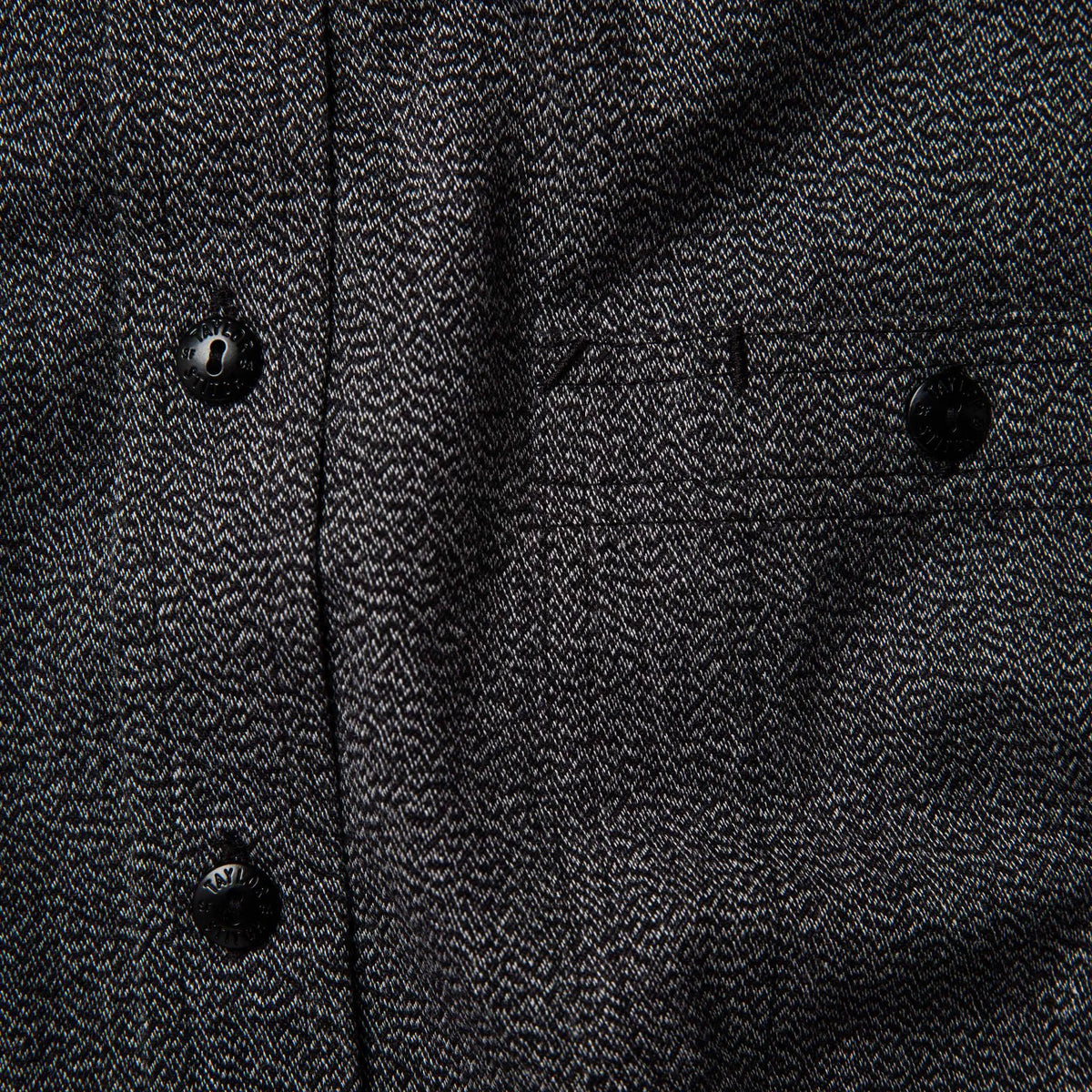 The Utility Shirt in Salt and Pepper Twill