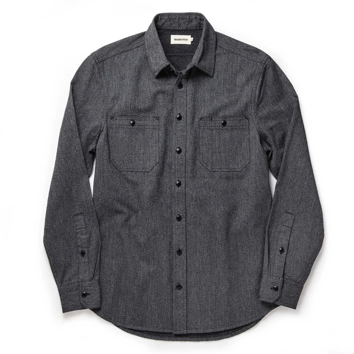 The Utility Shirt in Salt and Pepper Twill