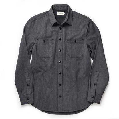 The Utility Shirt in Salt and Pepper Twill
