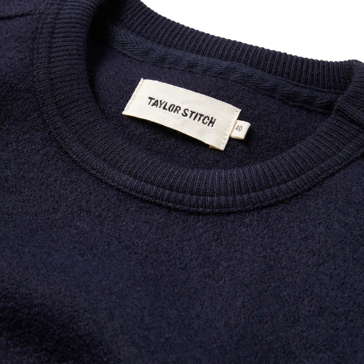The Weekend Crewneck in Navy Boiled Wool