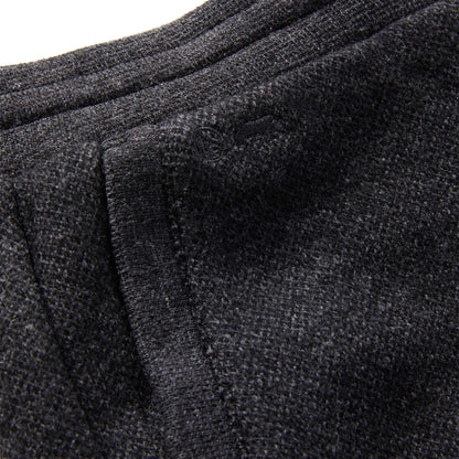 The Weekend Pant in Charcoal Herringbone Wool