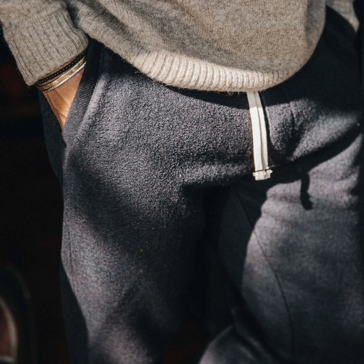 The Weekend Pant in Navy Boiled Wool