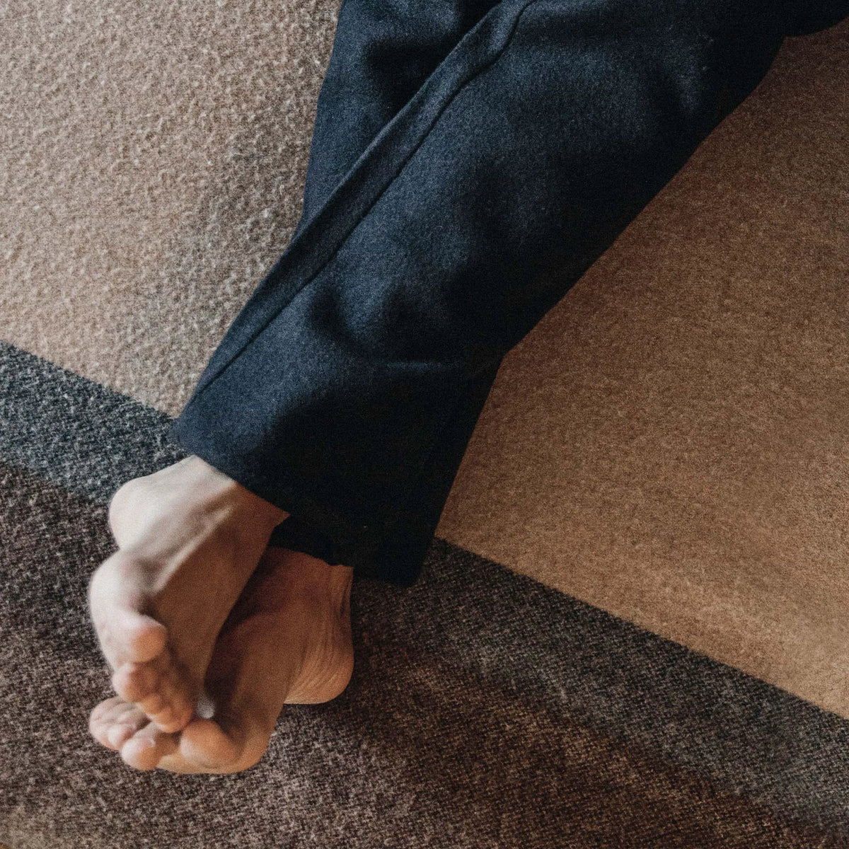 The Weekend Pant in Navy Boiled Wool