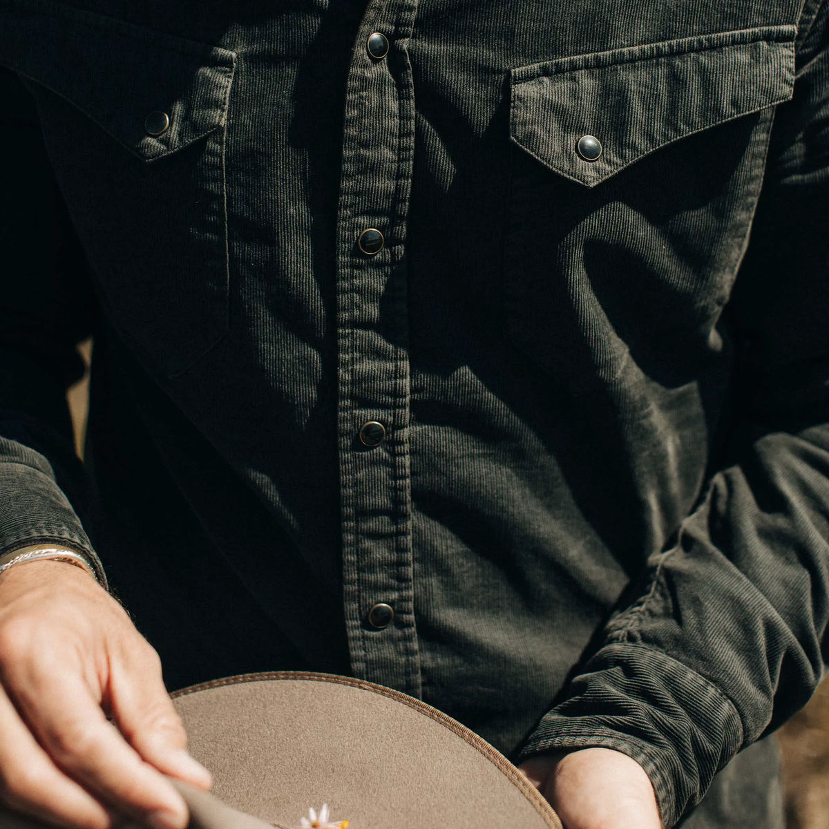 The Western Shirt in Coal Pincord