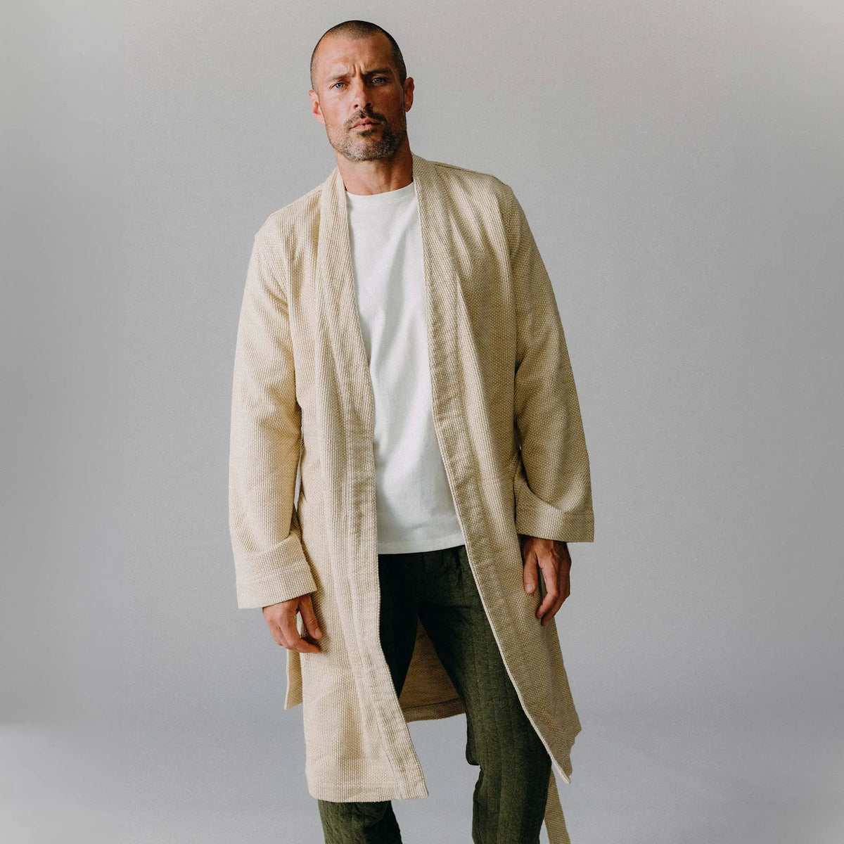 The Apres Robe in Natural Sashiko