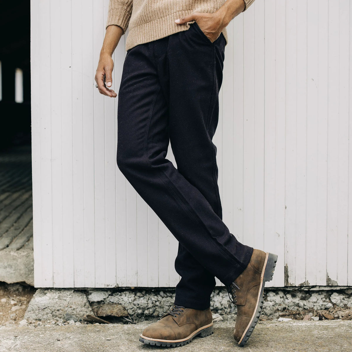 The Carnegie Pant in Espresso Wool