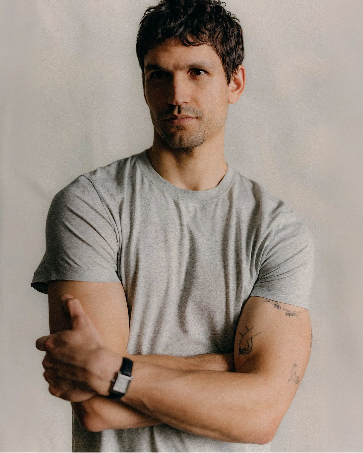 The Cotton Hemp Tee in Heather Grey