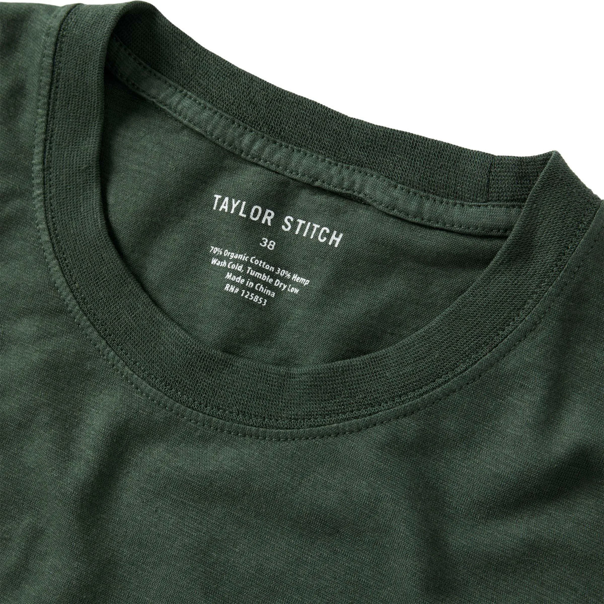 The Cotton Hemp Long Sleeve Tee in Pine