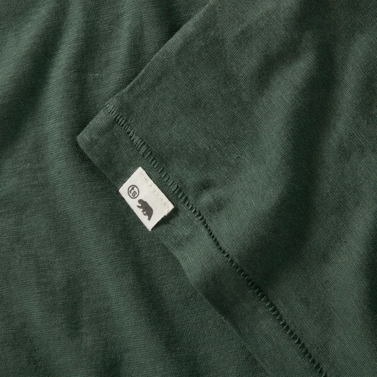 The Cotton Hemp Long Sleeve Tee in Pine