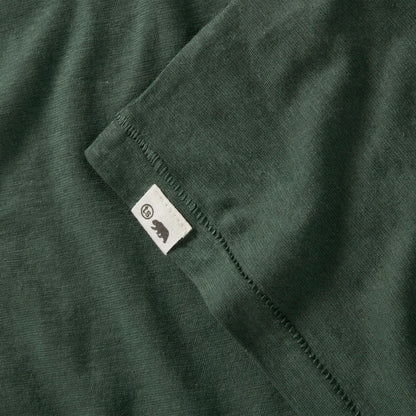 The Cotton Hemp Long Sleeve Tee in Pine