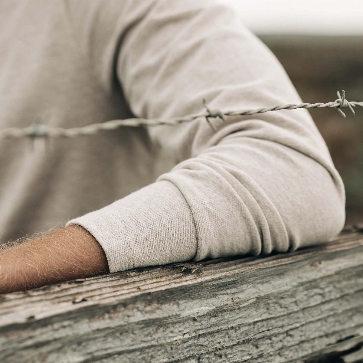 The Heavy Bag Henley in Oatmeal