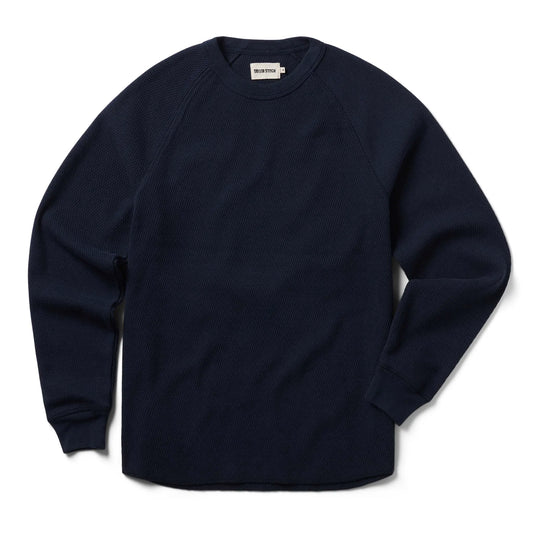 The Heavy Bag Waffle Long Sleeve in Navy