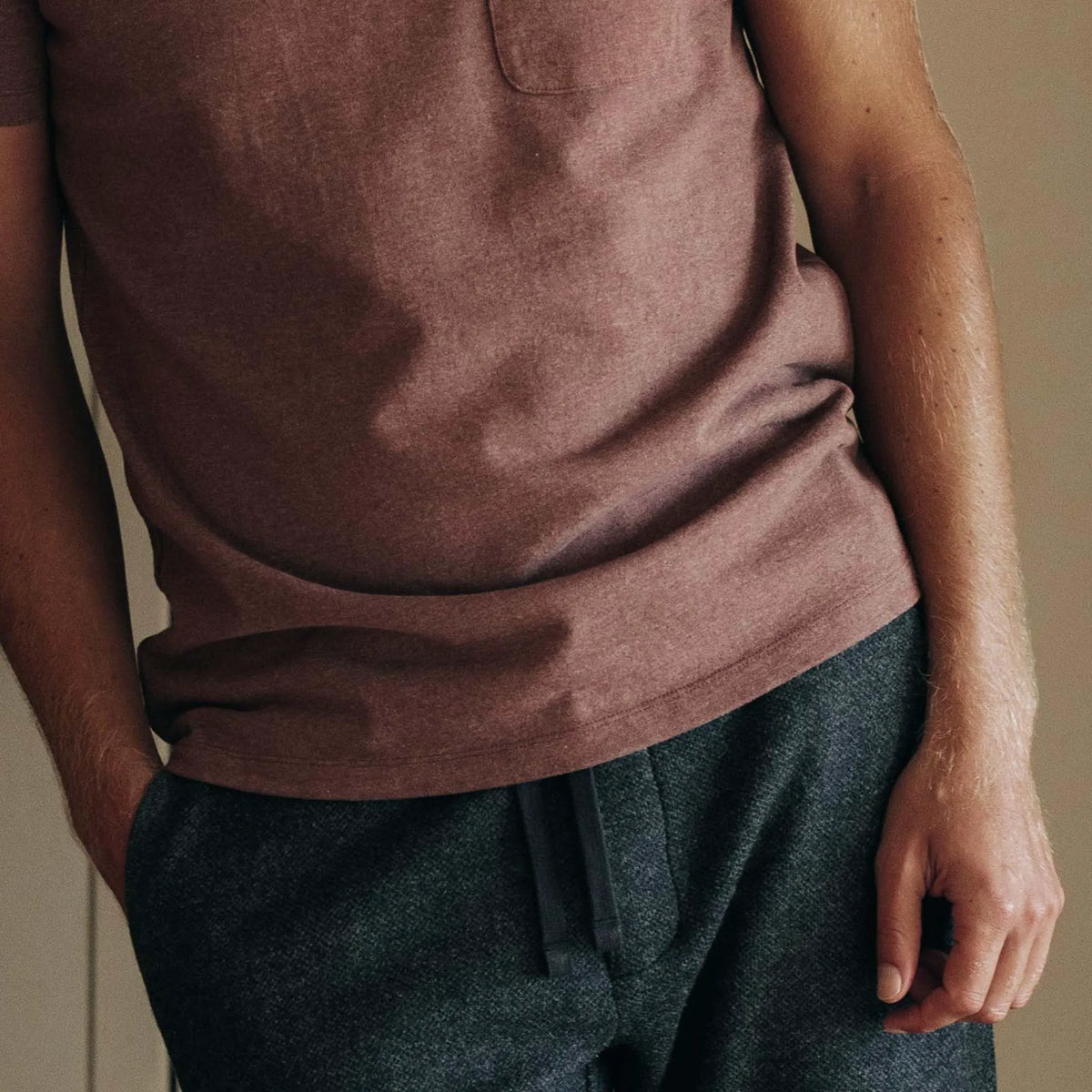The Heavy Bag Tee in Burgundy