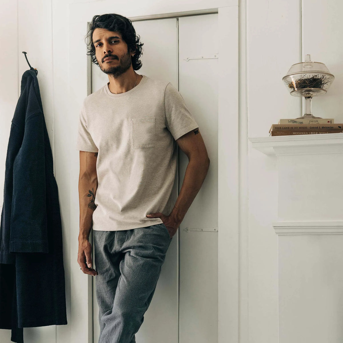 The Heavy Bag Tee in Oatmeal