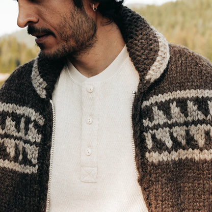 The Seawall Hand-Knit Sweater in Mahogany