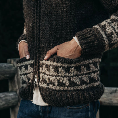 The Seawall Hand-Knit Sweater in Mahogany