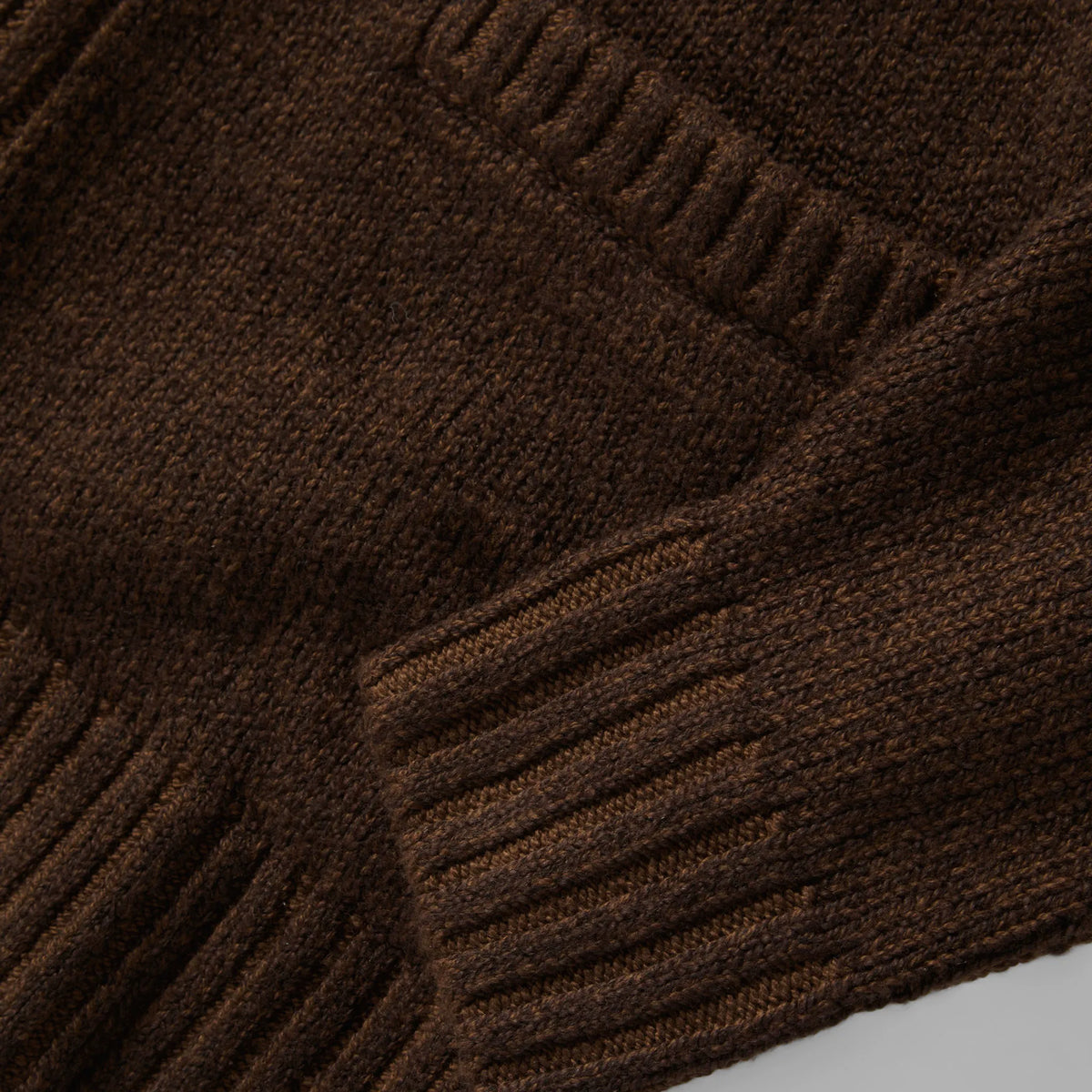 The Headland Shawl Cardigan in Marled Chocolate