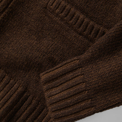 The Headland Shawl Cardigan in Marled Chocolate