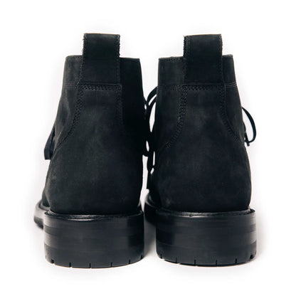 The Moto Boot in Black Weatherproof Nubuck