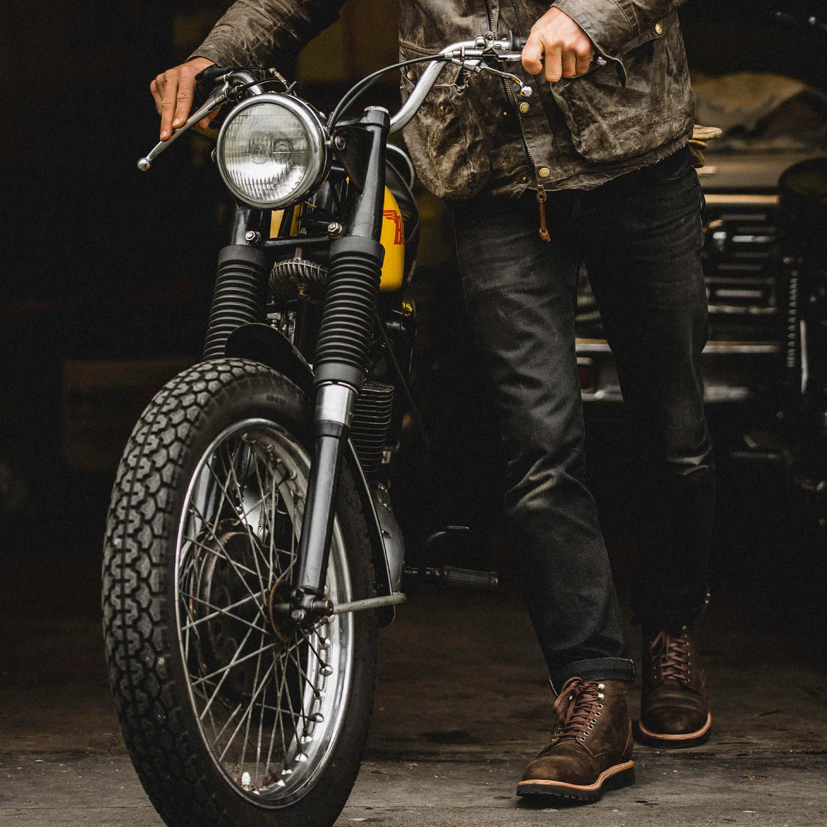 The Moto Boot in Espresso Grizzly