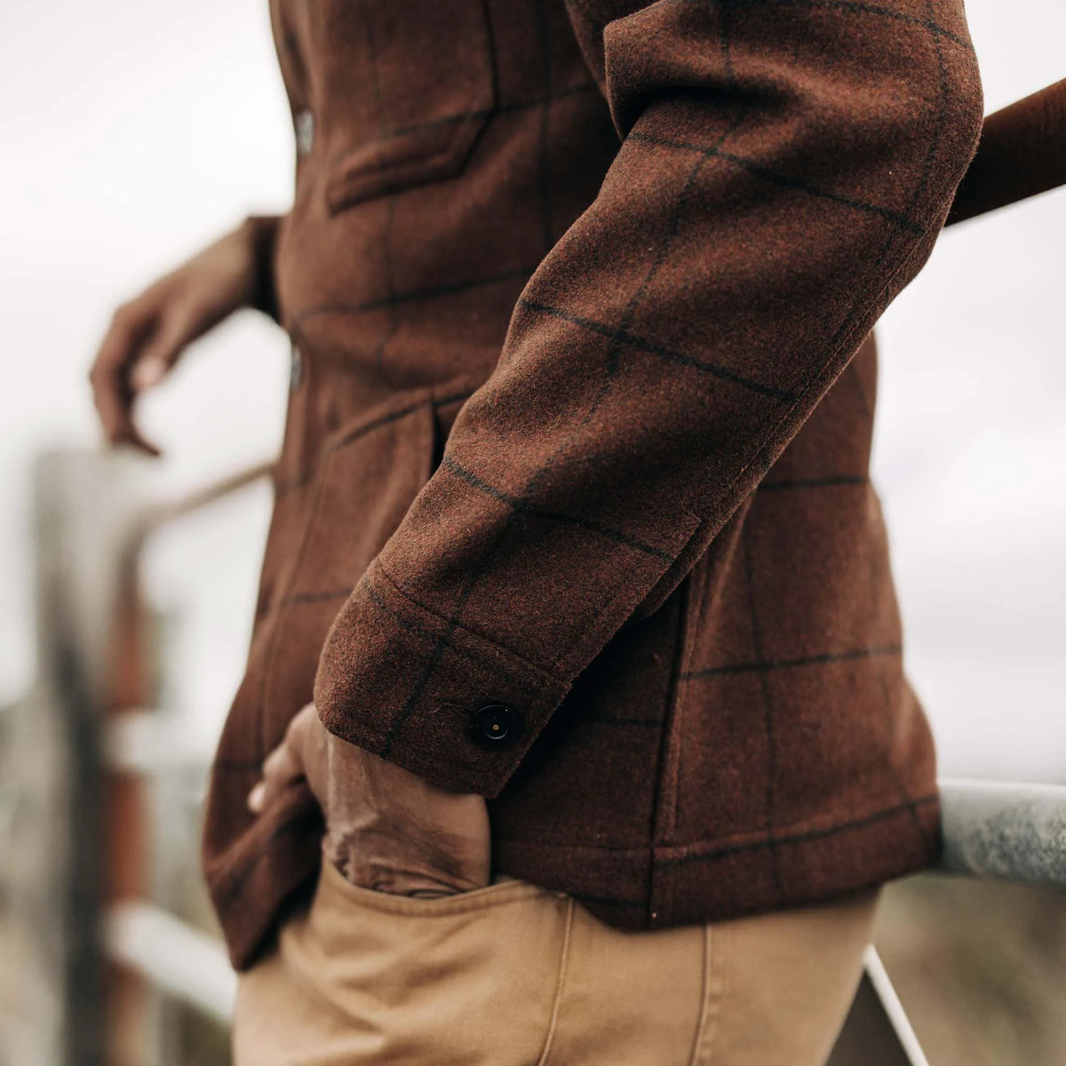 The Ojai Jacket in Ginger Check Wool