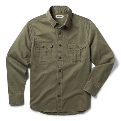 The Saddler Shirt in Washed Olive