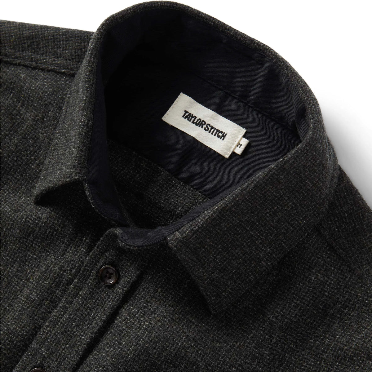 The Service Shirt in Olive Melange Wool
