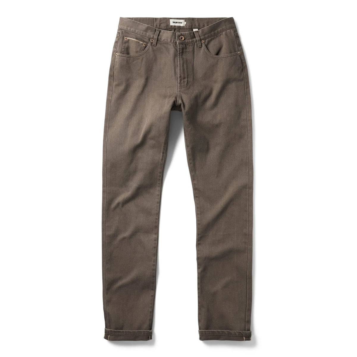 The Slim All Day Pant in Washed Walnut Selvage