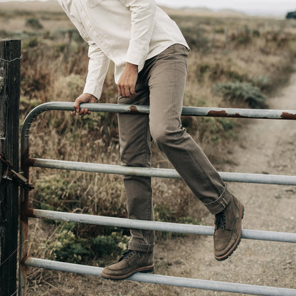 The Slim All Day Pant in Washed Walnut Selvage