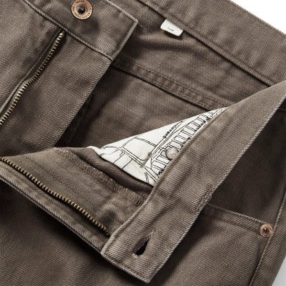 The Slim All Day Pant in Washed Walnut Selvage