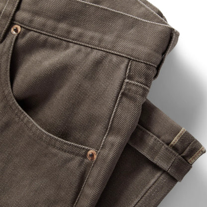 The Slim All Day Pant in Washed Walnut Selvage