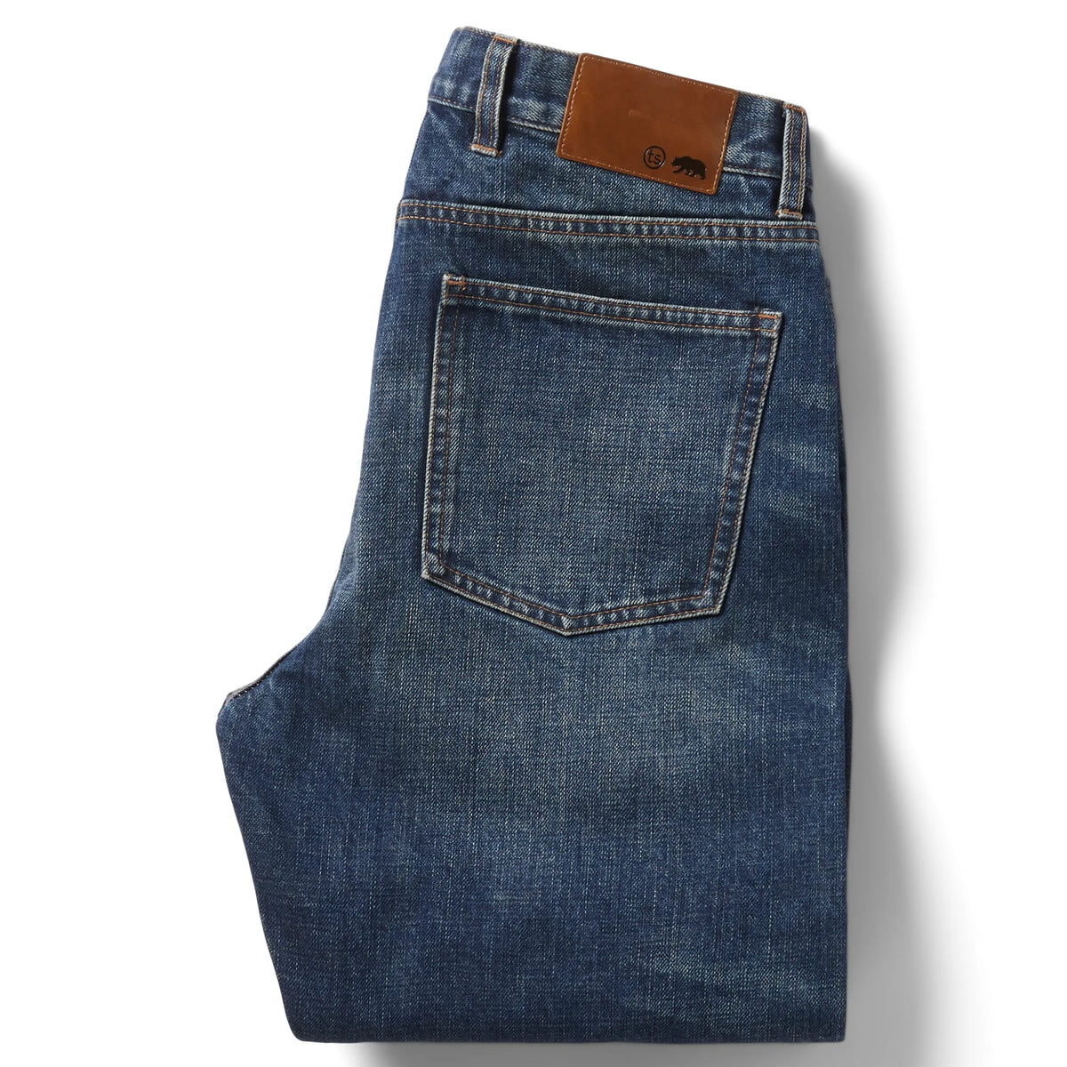 The Slim Brushed Back Jean in Sawyer Wash Organic Selvage