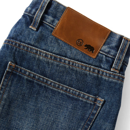 The Slim Brushed Back Jean in Sawyer Wash Organic Selvage